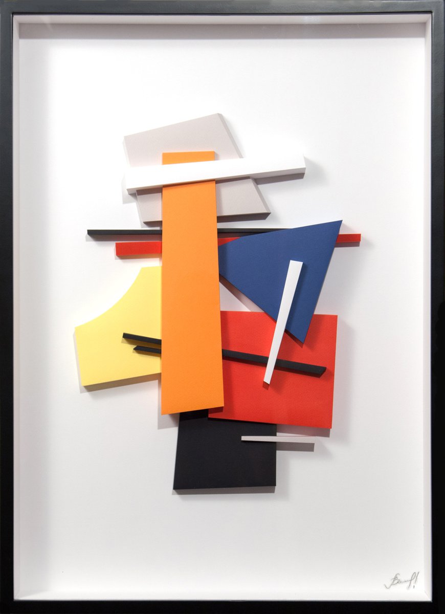 Geometric Abstract Sculpture By Letovbarski Artlab, 20 X 28", Neosuprema 