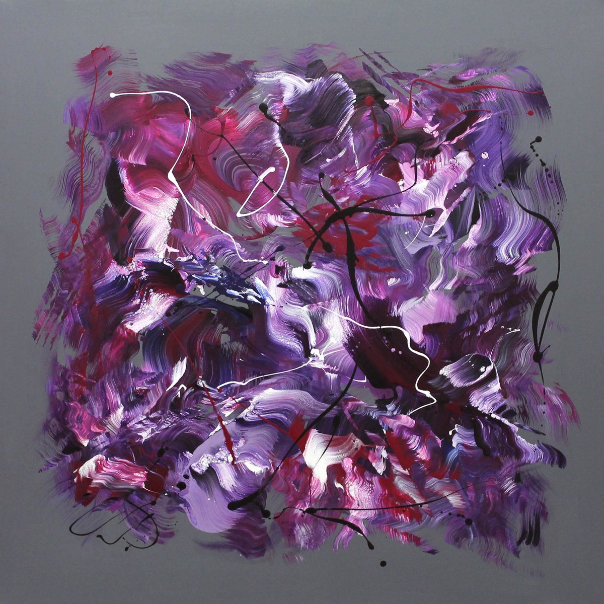 Expressive Abstract Acrylic Painting By Paresh Nrshinga Frsa, 40 X 40", Free Me, Original Artwork