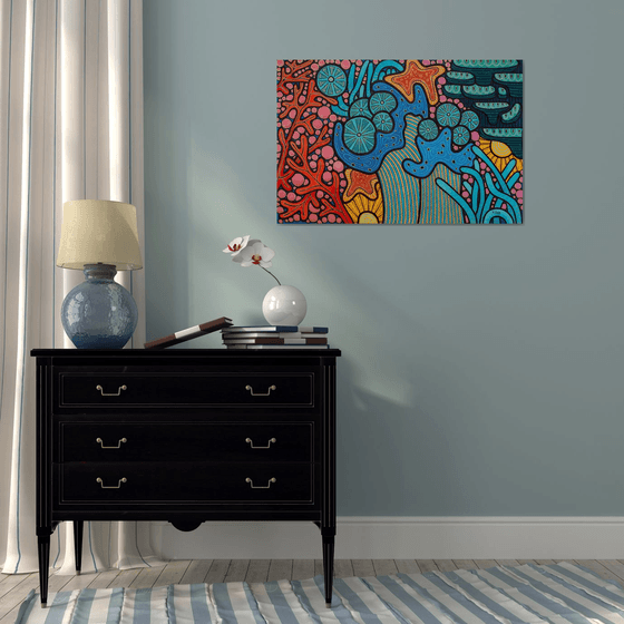 Coral reef blue