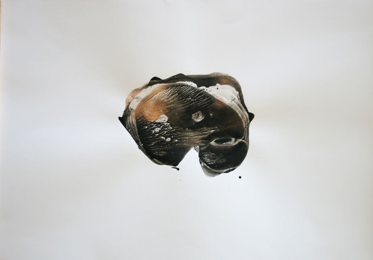 Expressive Abstract Limited Edition Print By Salana Art / Svetlana Samovarova, 13 X 9", Abstraction 1014, Original Artwork