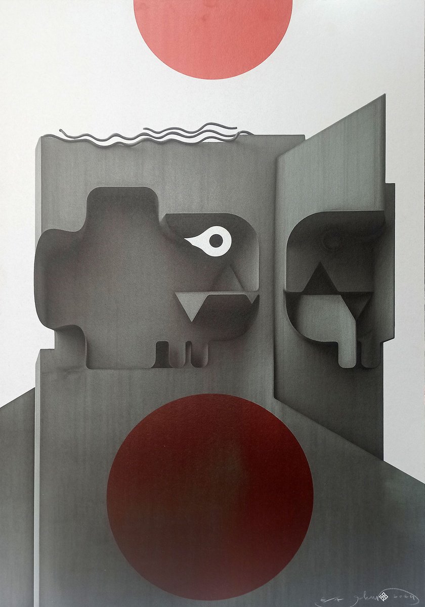 Abstract Giclee Print , Brutalist 01 By Gokhan Okur, 28 X 39, Artwork For Sale On Artfinder