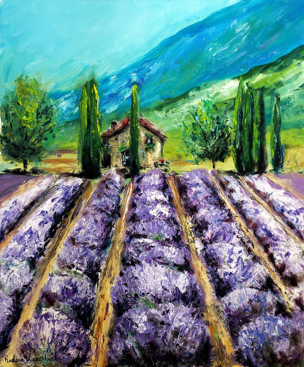Lavender Fields, France Provence by Ruslana Levandovska