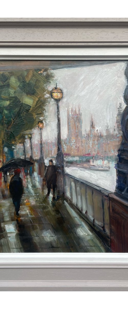 View of Parliament  from under Hungerford Bridge by Eugenia Alekseyev
