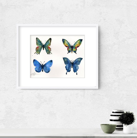 Four Butterflies 2 - Butterfly Art by Kathy Morton Stanion