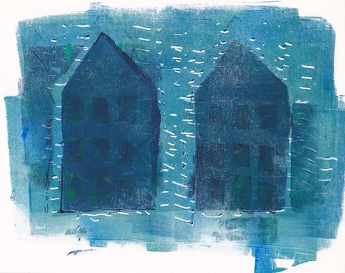 Sea Green Warehouses by Catherine O’Neill