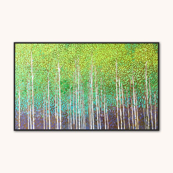 Green birches