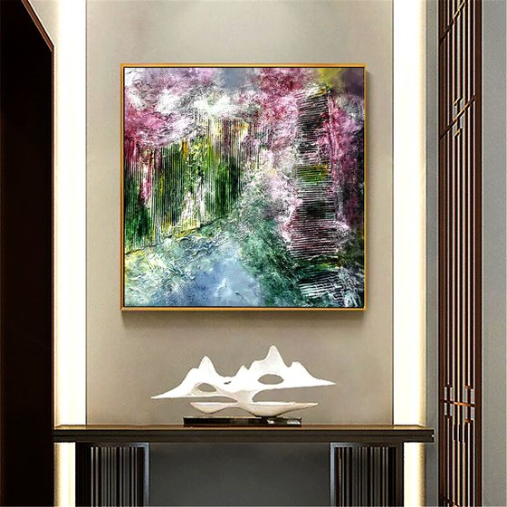 Shades of Pink 80x80cm