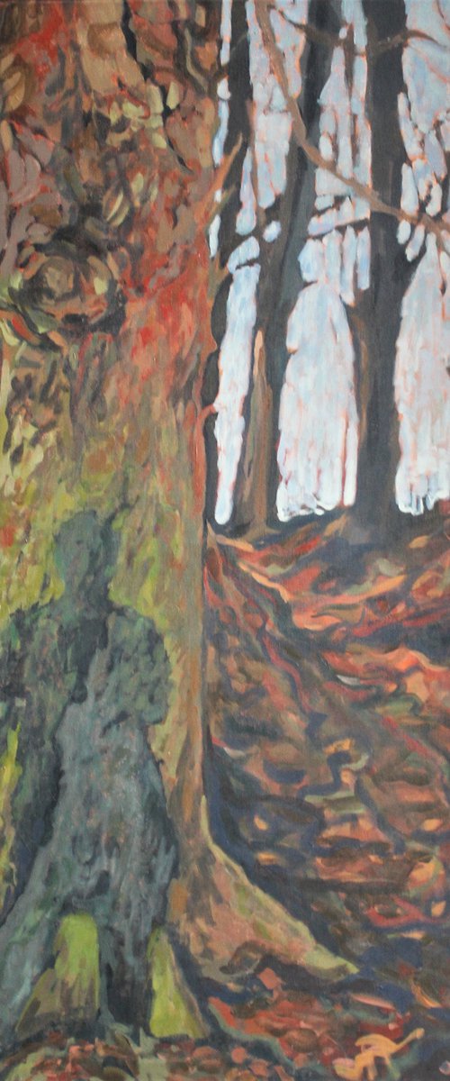 A shadow on the tree by Joanna Plenzler