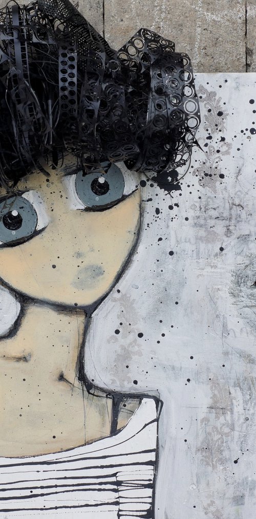 Girl Emerging From the Canvas by Ani Hovak