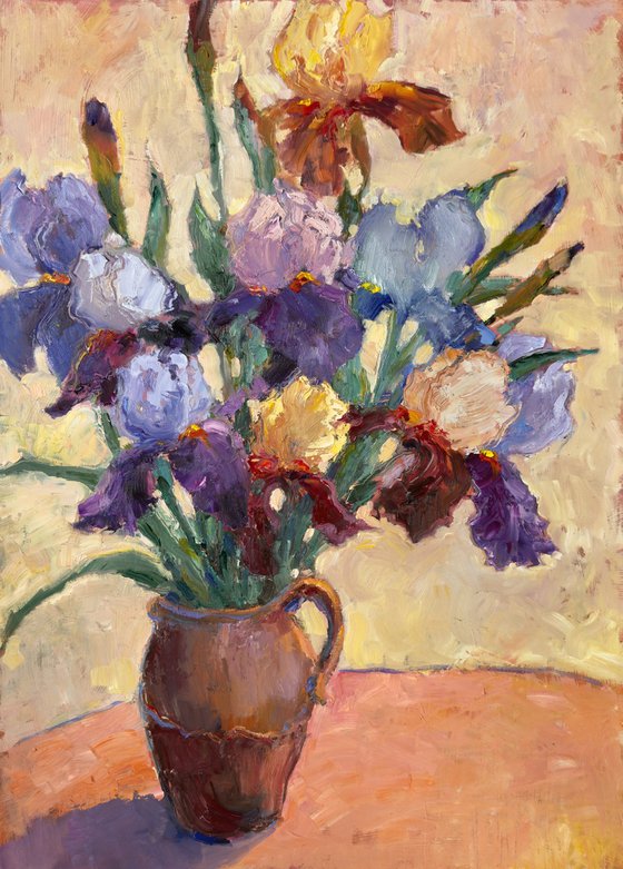 Irises in the morning light