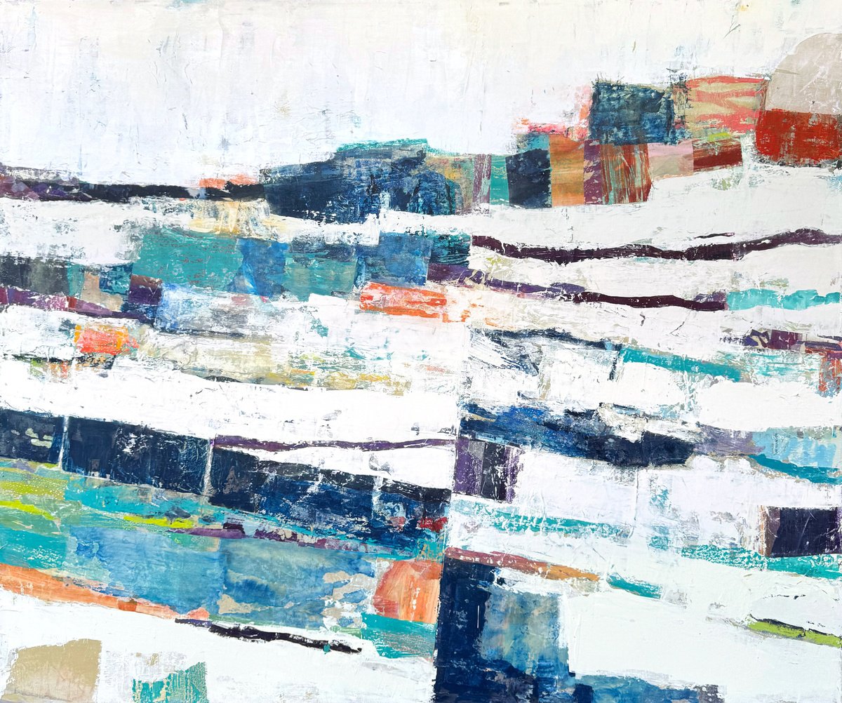 Organic Abstract Painting By Adam Collier Noel, 72 X 60, Current Flow, Original Artwork