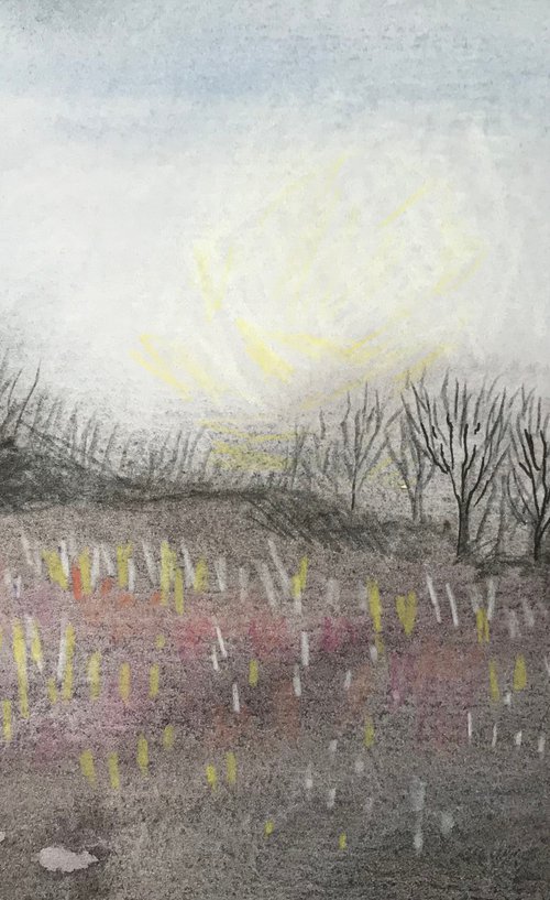 Mixed media landscape 2 by Kitty  Cooper