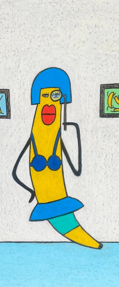 Madame Banana at the contemporary art exhibition by Ann Zhuleva