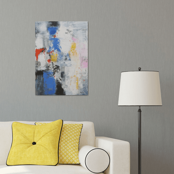 Composition with Blue and Black