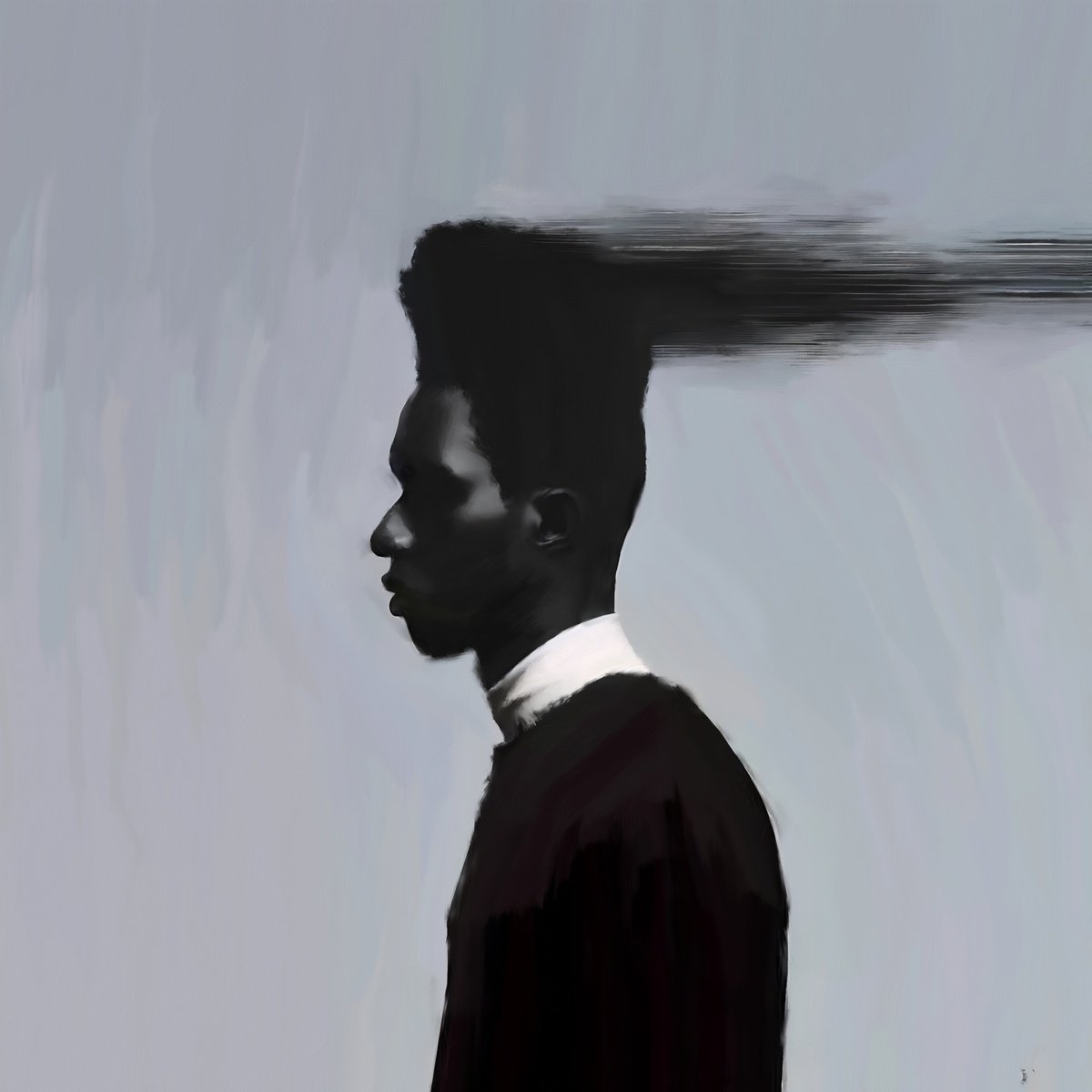 Expressive Portrait Acrylic Painting By Anzhelika Klimina, 20 X 20, Male Portrait N14, Original Artwork