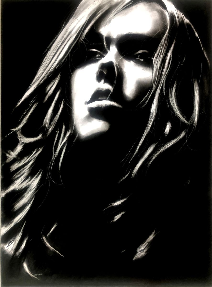 Photorealistic Charcoal Drawing , Into The Light By Denny Stoekenbroek, 17 X 23, Artwork For Sale On Artfinder
