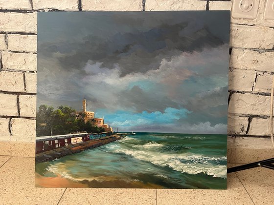 Rainy day in Jaffa port