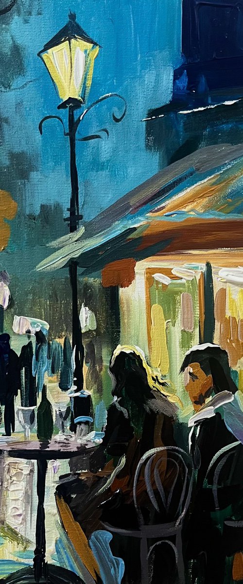 Café in the Evening Light by Vahe Bagumyan