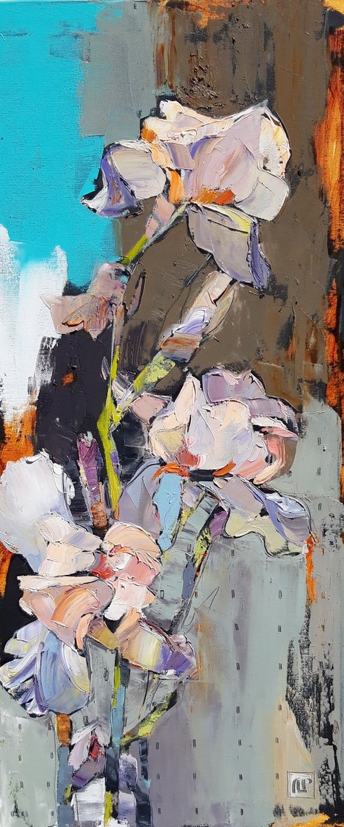 Evening irises. by Lesya Ros