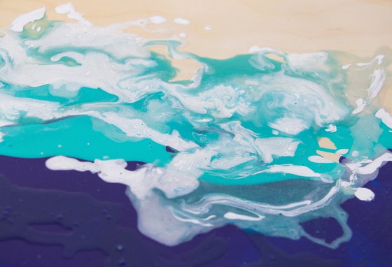 Abstract Sea Wave Ocean (diptych)