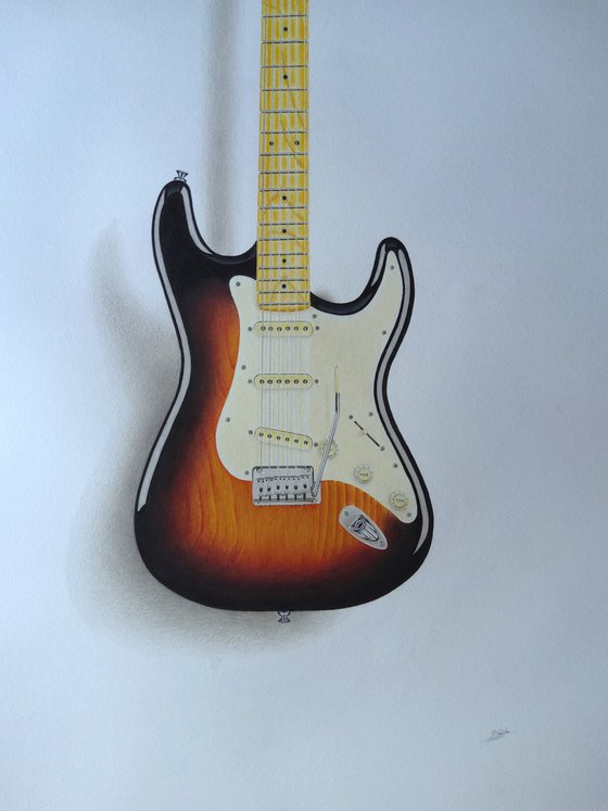 Electric Guitar In Pencil