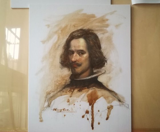Portrait of artist （Diego Rodríguez de Silva y Velázquez )