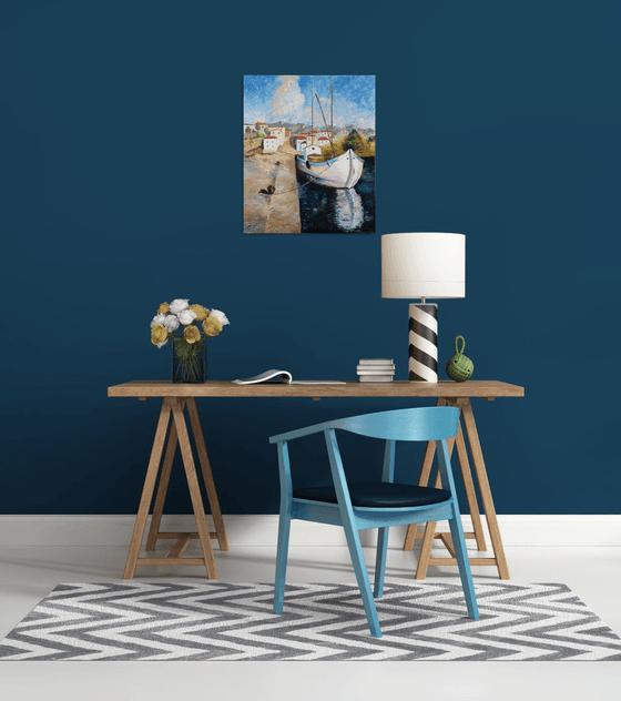 A fishing boat at the pier