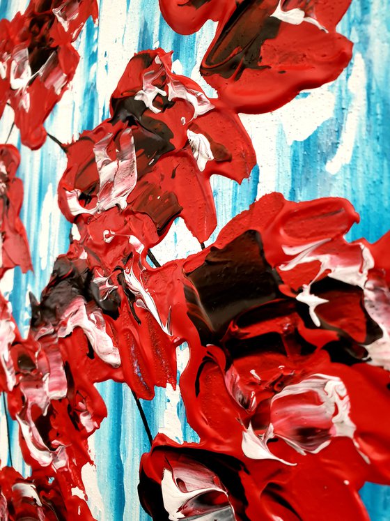 Poppies On Blue 2