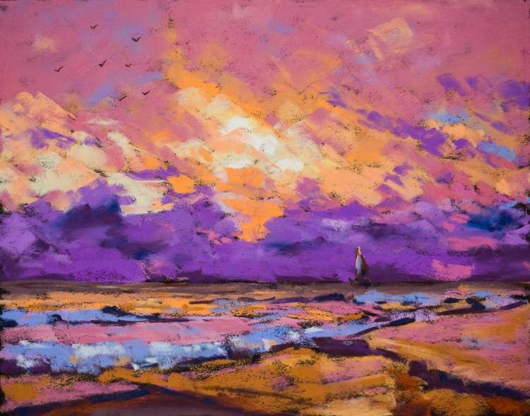 Tropical Sunset In Sri Lanka Original Pastel Pa Artfinder