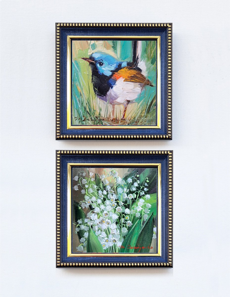 Impressionistic Animal Oil Painting By Nataly Derevyanko, 5 X 5", Small, Original Artwork