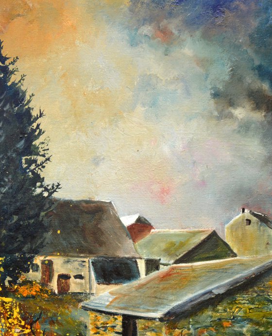 An old village in autumn