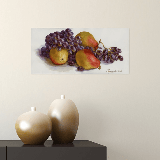 Pears and grapes