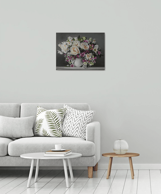 White and purple flowers