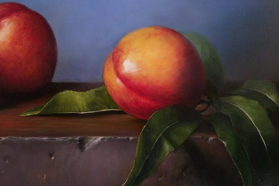 "Still life with peaches"