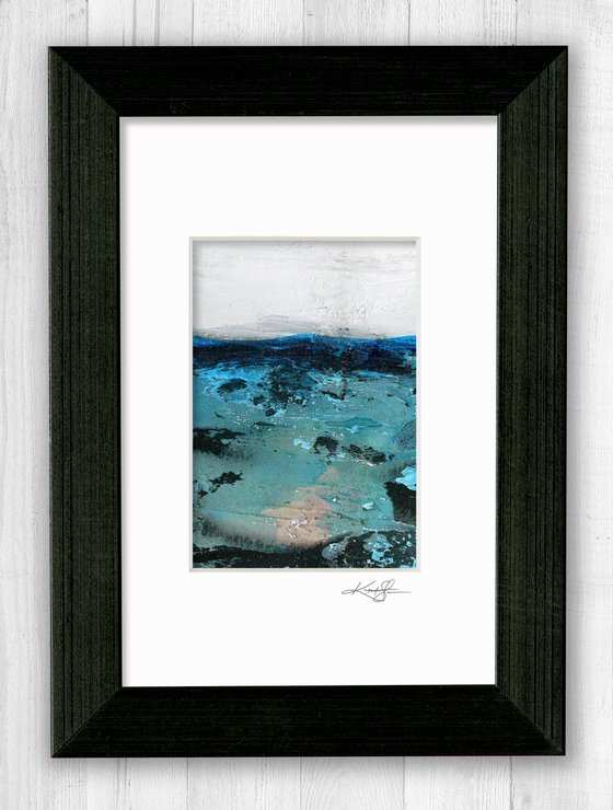 Mystical Land 403 - Small Textural Landscape painting by Kathy Morton Stanion