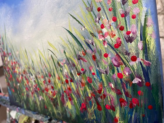 Reeds and flowers