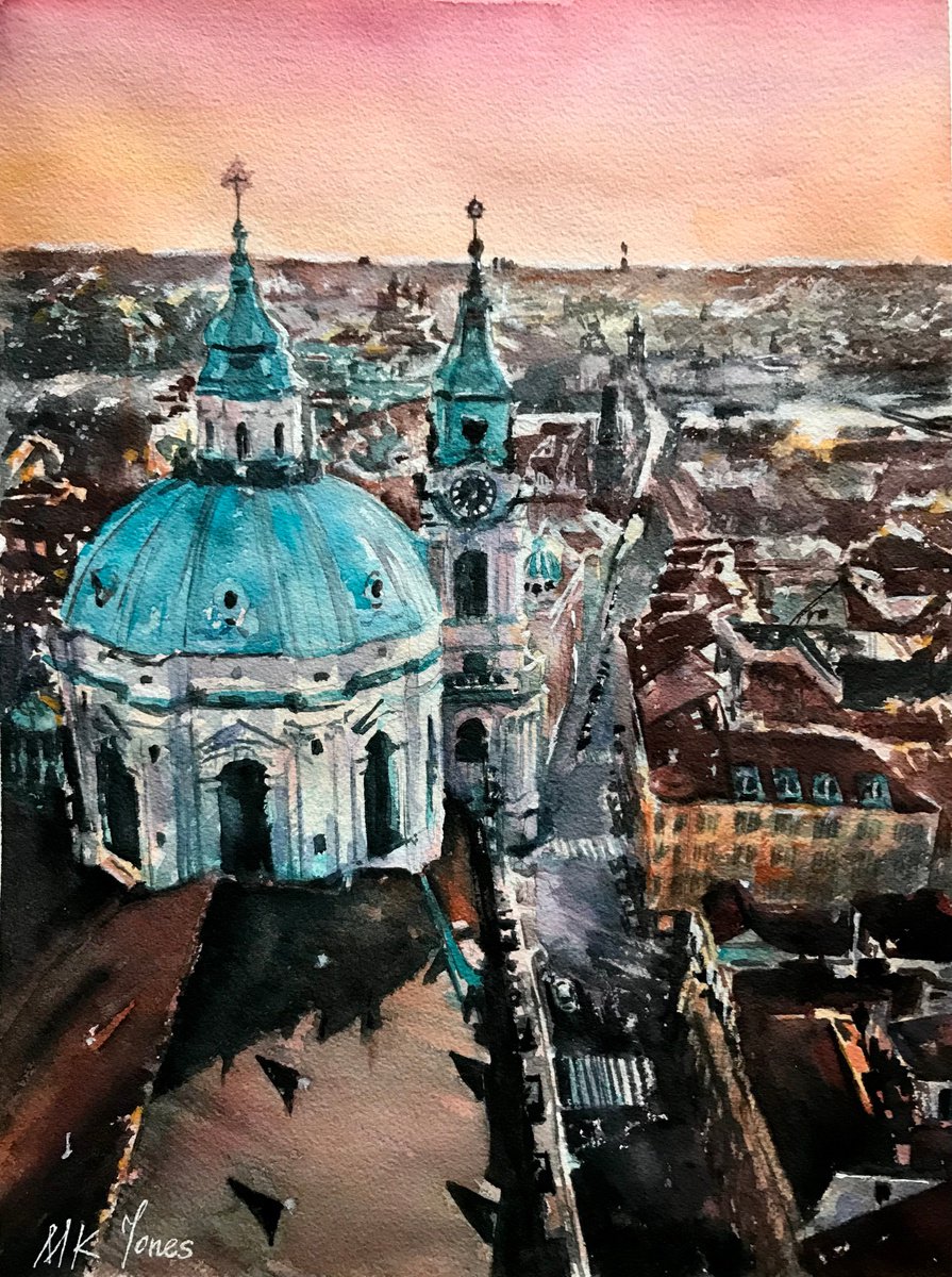 Prague Rooftops by Monika Jones