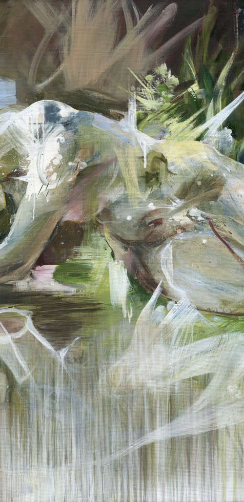 Girl Resting by the Water (after Bouguereau) by Grigorii Pavlychev