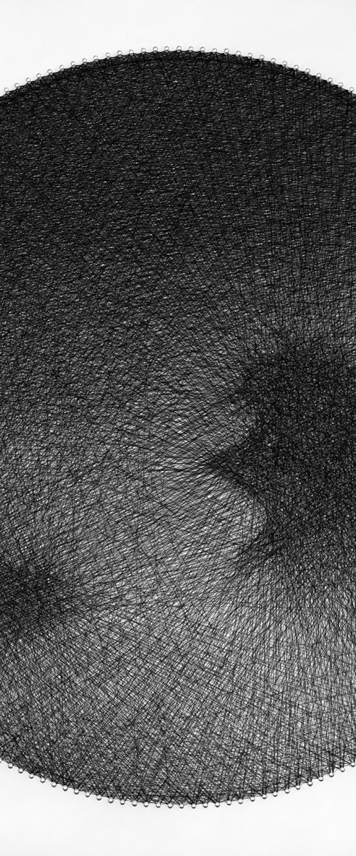 Hedgehog in the Fog, string work on board by Andrey Saharov