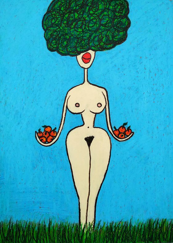 Apple woman