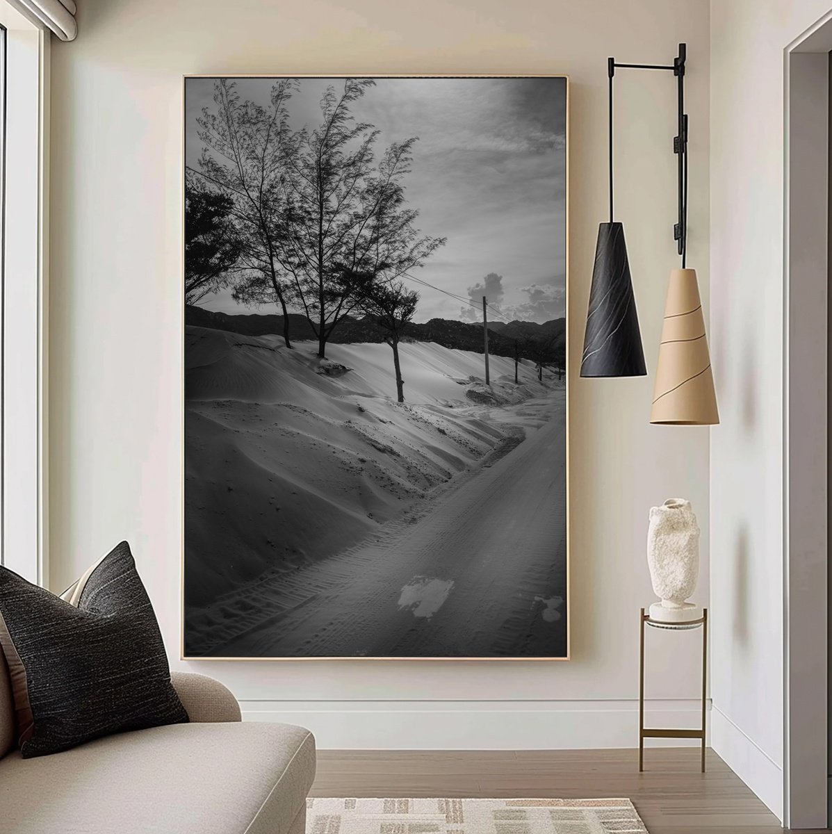 Photorealistic Landscape Photograph By Serge Horta, 40 X 60", Road To Nowhere, Original Artwork