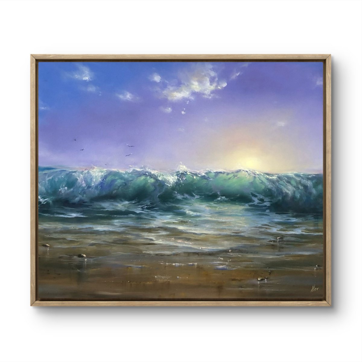 Photorealistic Landscape Oil Painting By Alesia Yeremeyeva, 24 X 20, Shine Bright, Original Artwork