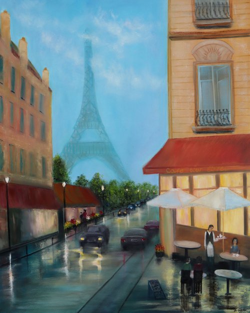 Paris street cafe by Ludmilla Ukrow