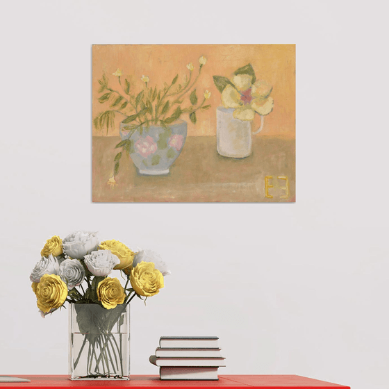 Still life with hibiscus