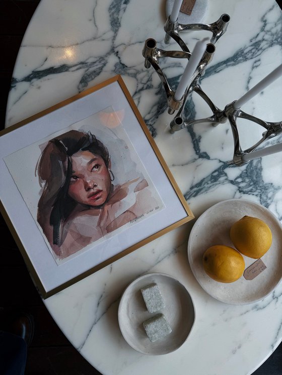 Portrait in watercolor