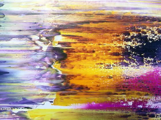 "Sunset In Purple" - Original PMS Oil Painting On Canvas - 20 x 16 inches
