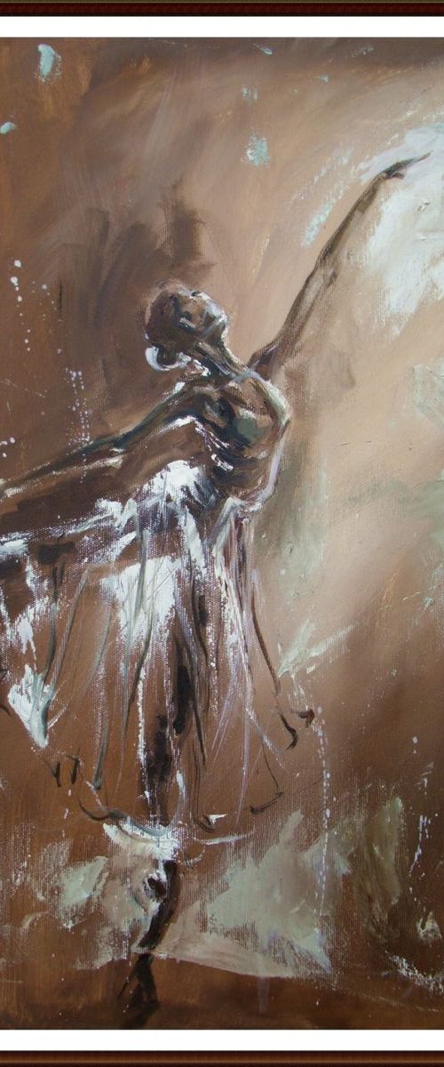 " MAGIC OF BALLET - brown ligt " by Monika Luniak