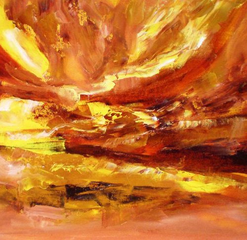 Abstract, Autumn Sunset by Deepa Kern