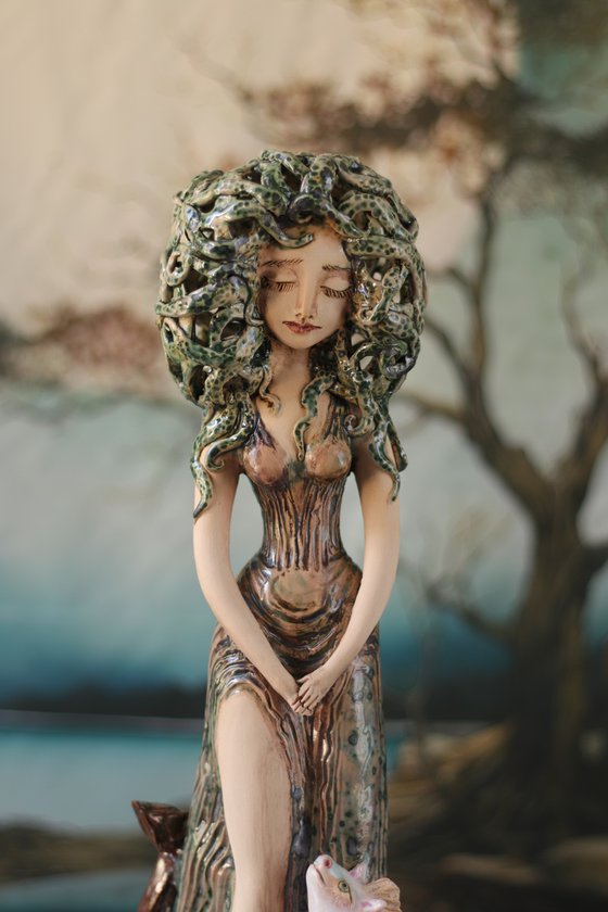 Medusa with her child Pegasus