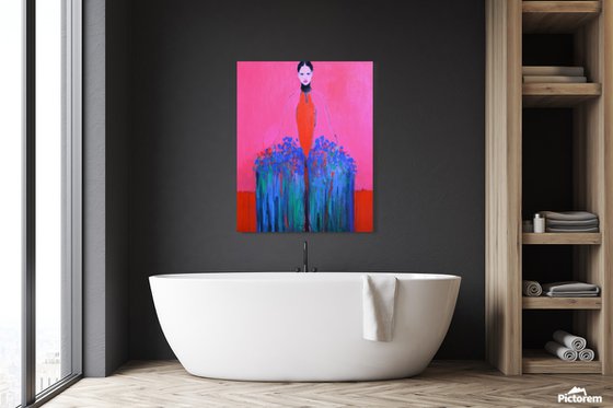 Girl With Flowers — II